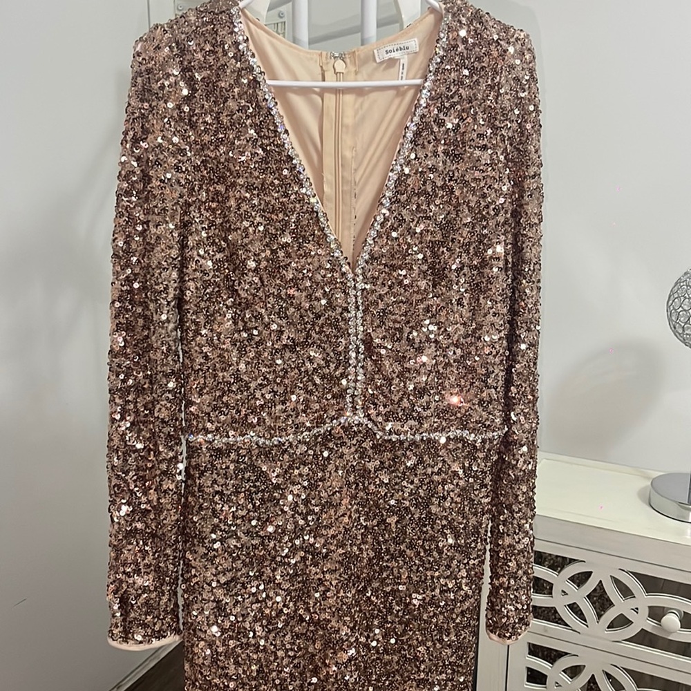 Rose gold sequin dress worn once.